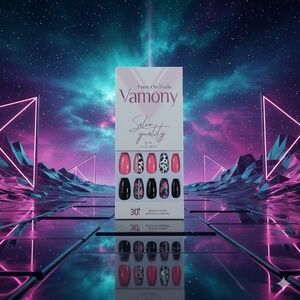 Press On Nails - Pink and Black Set